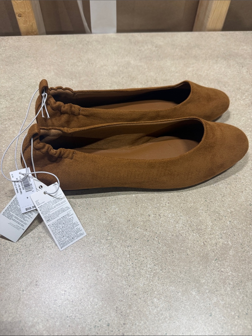 Gap Vegan Suede Ballet Flats Women's Size 9 - Picture 3 of 5